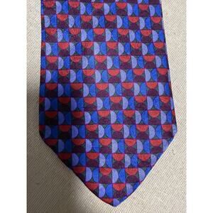 Stefano Ricci per Napoleon Tie Mens One Size Blue Red Geometric Silk Made Italy